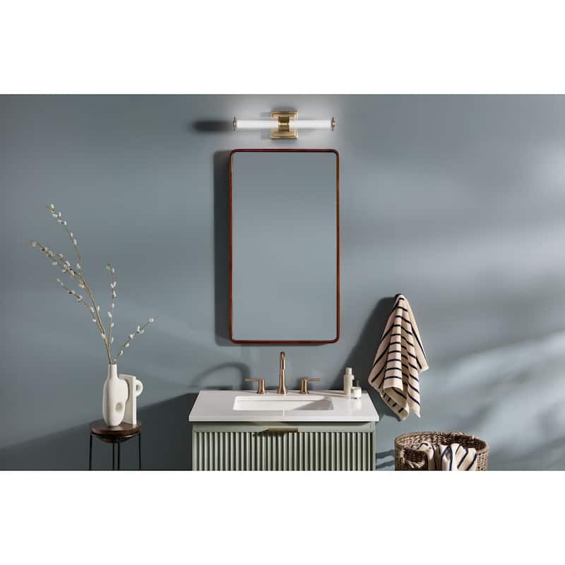 Kichler 55195LED Laurene 2 Light 19" Wide LED Vanity Light with Clear