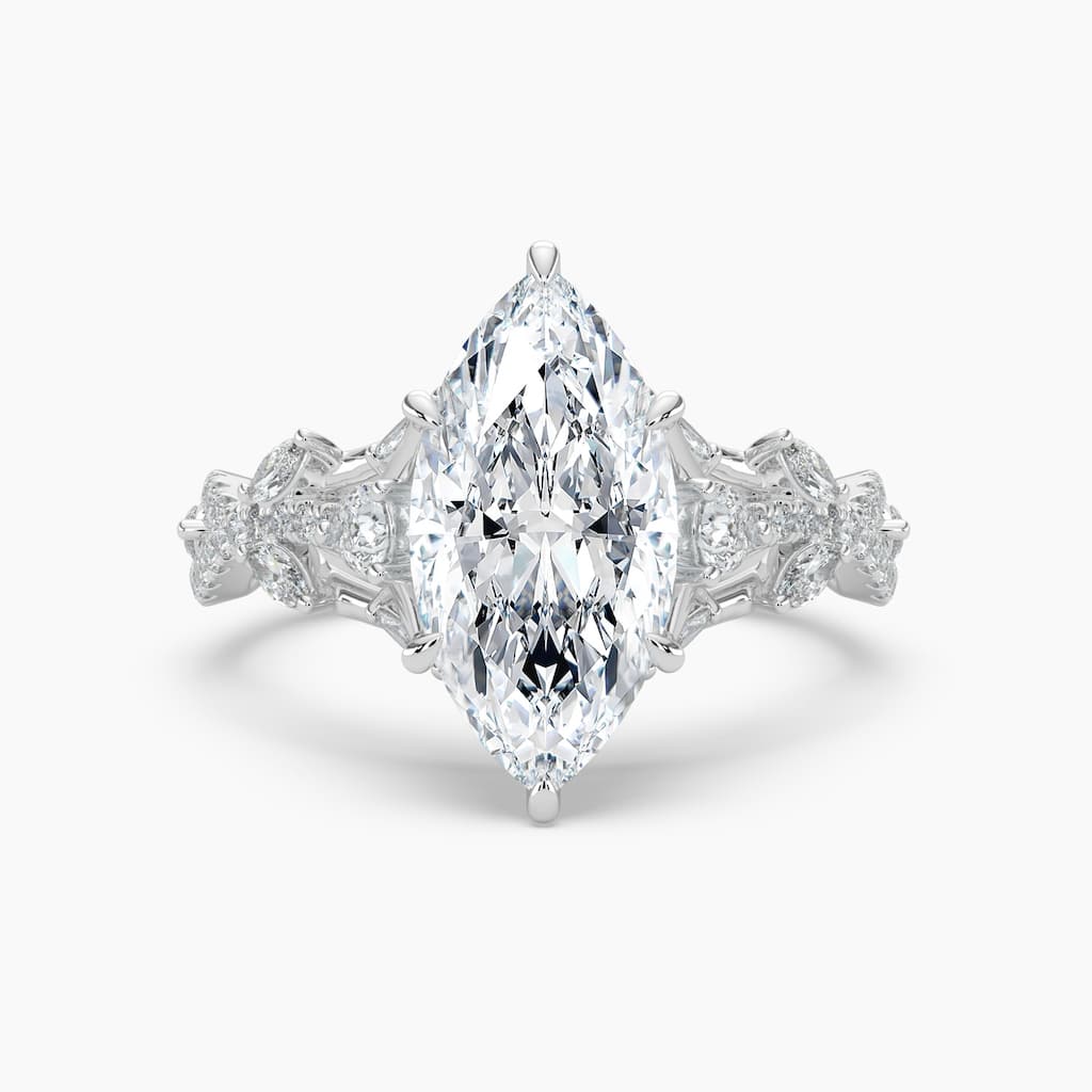 Auriya 14K Gold Lab Grown Diamond Marquise Luxe Twisted Vine Engagement Ring 1.61 - 5.61ct. tw. (E-F, VS)