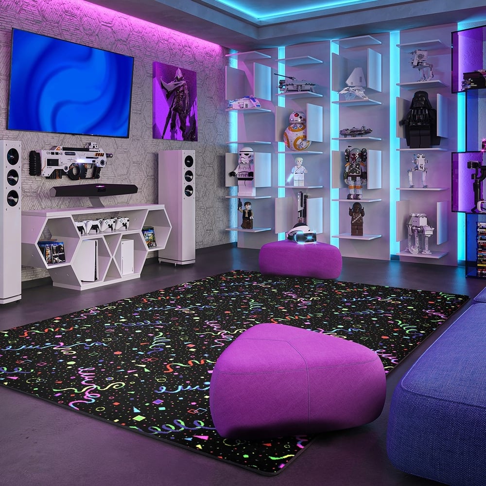 Celebration Fluorescent Nylon Area Rug