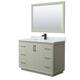 Option Light Green, Black Trim, Carrara Marble Top