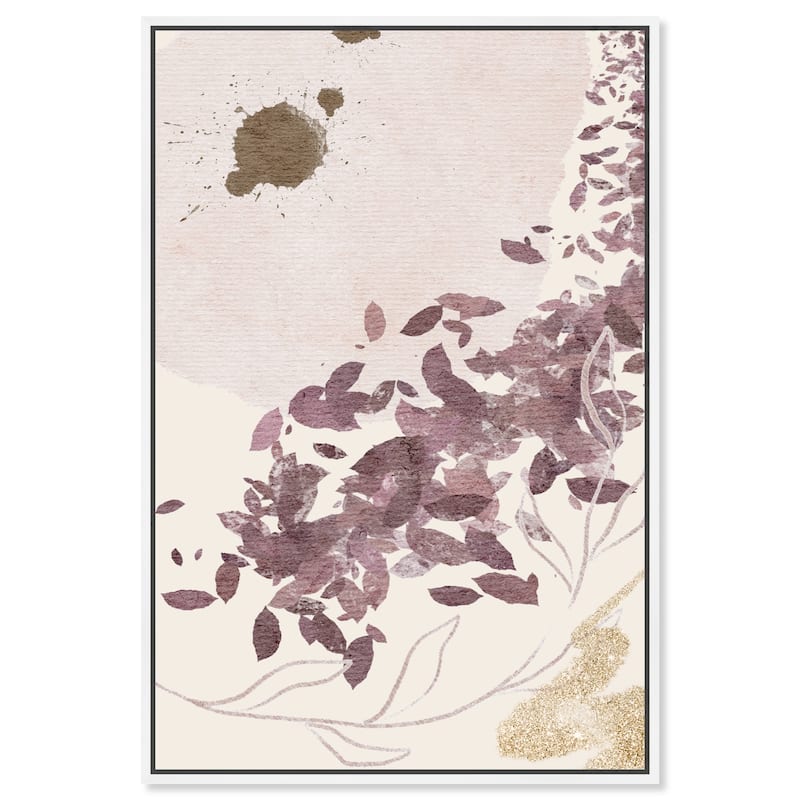 Art Remedy Golden Vineyards Framed Boho Abstract 1 Piece Canvas Wall Art - 21 x 31 - White