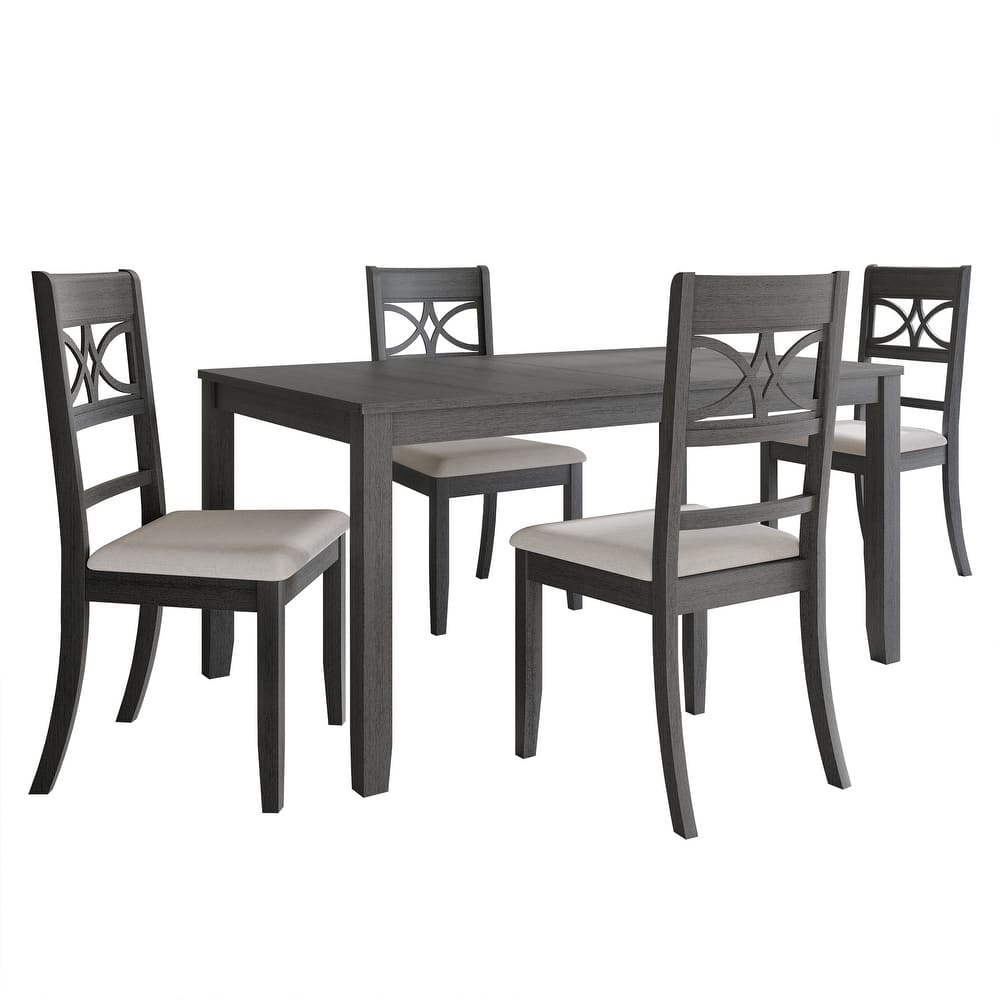 CraftPorch Mid-Century Modern 5-piece Wooden Dining Set