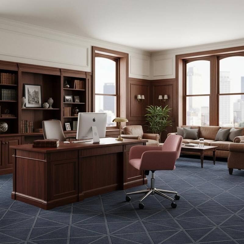 Homylin Modern Velvet Upholstered Task Chair with 360 Degree Swivel