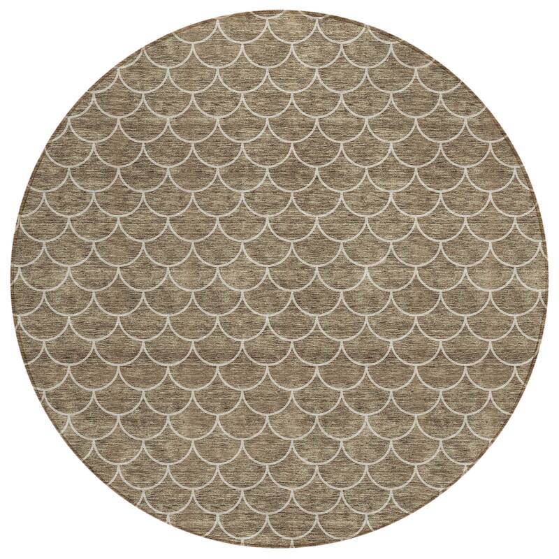 HomeRoots Geometric Transitional Rectangle Outdoor Rug