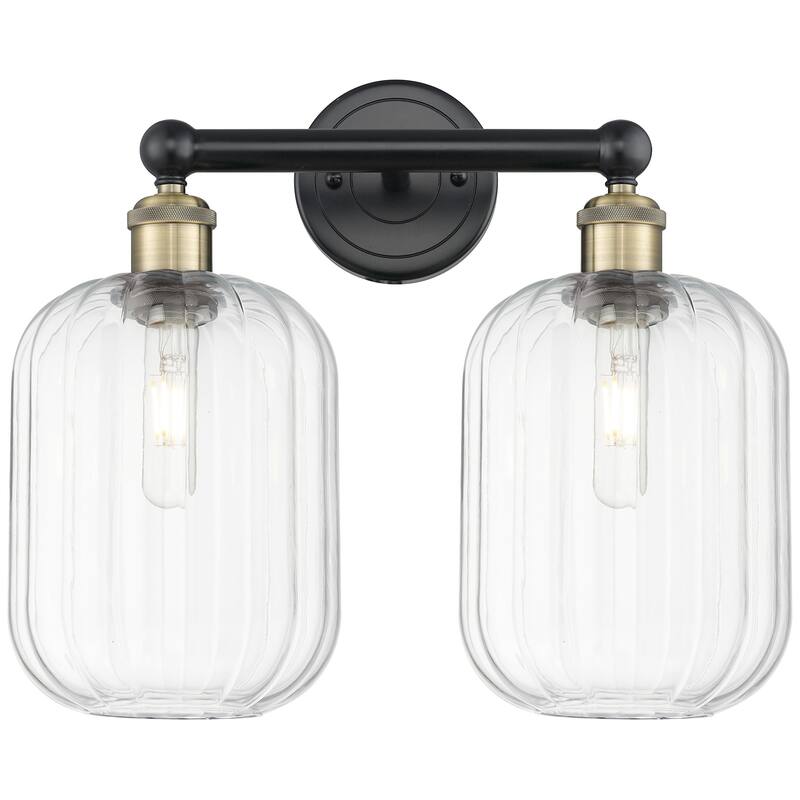 Innovations Lighting 616-2W-14-16 Preston Vanity Preston 2 Light 16" - Black Antique Brass / Clear