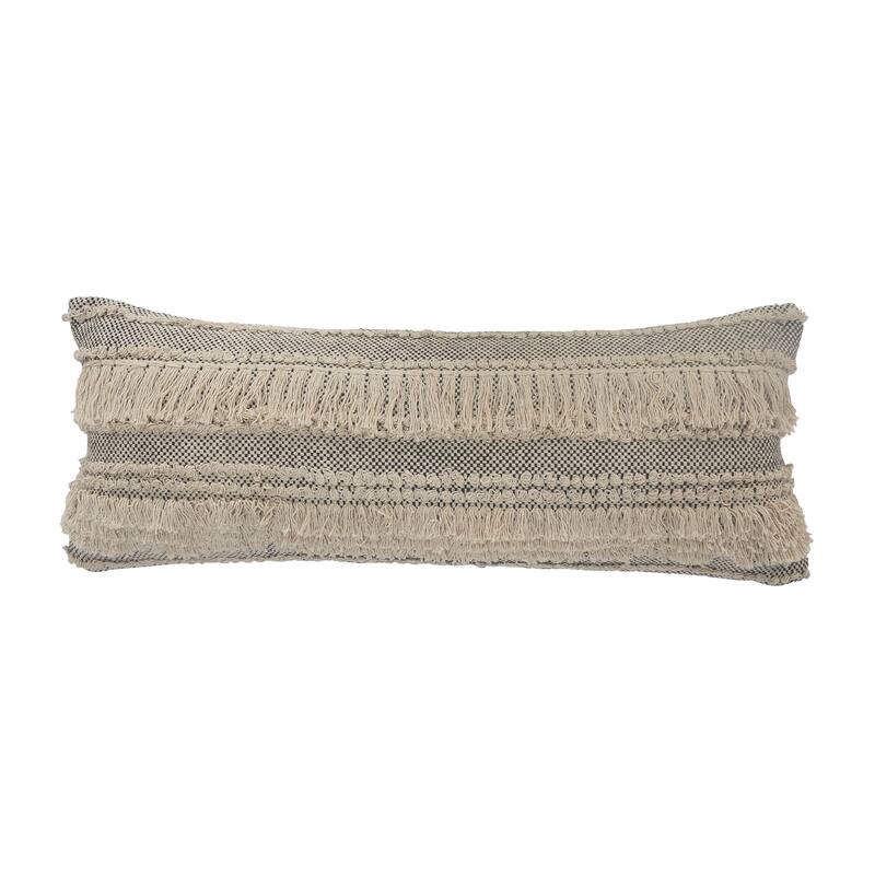 Sevita Willow Fringed Cotton Throw Pillow