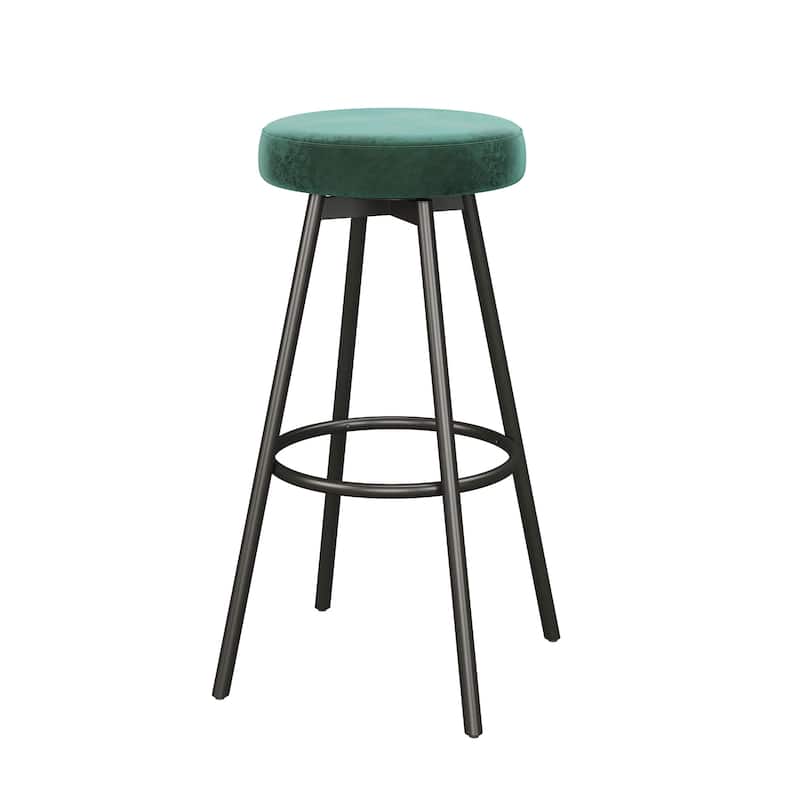 High Quality Modern Upholstered Faux Velvet Bar Stool