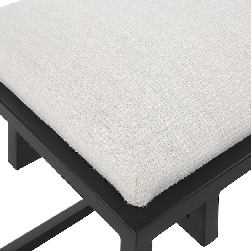 Uttermost Paradox Iron and Fabric Bench