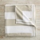 preview thumbnail 13 of 31, Great Bay Home Cotton Cabana Stripe Beach Towel 40" x 70" - Oatmeal