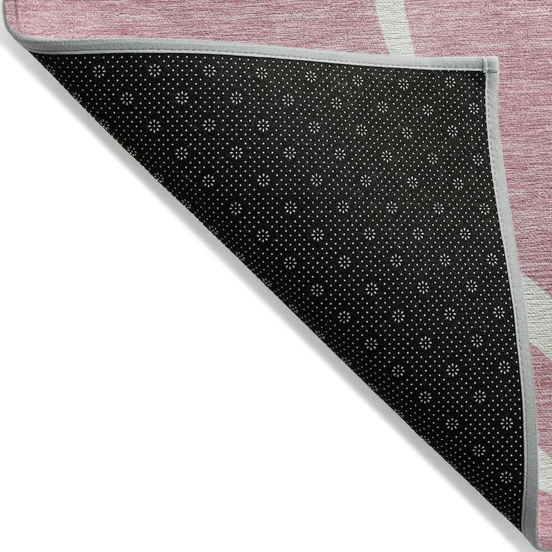 Machine Washable Indoor/ Outdoor Abstract Modern Chantille Rug