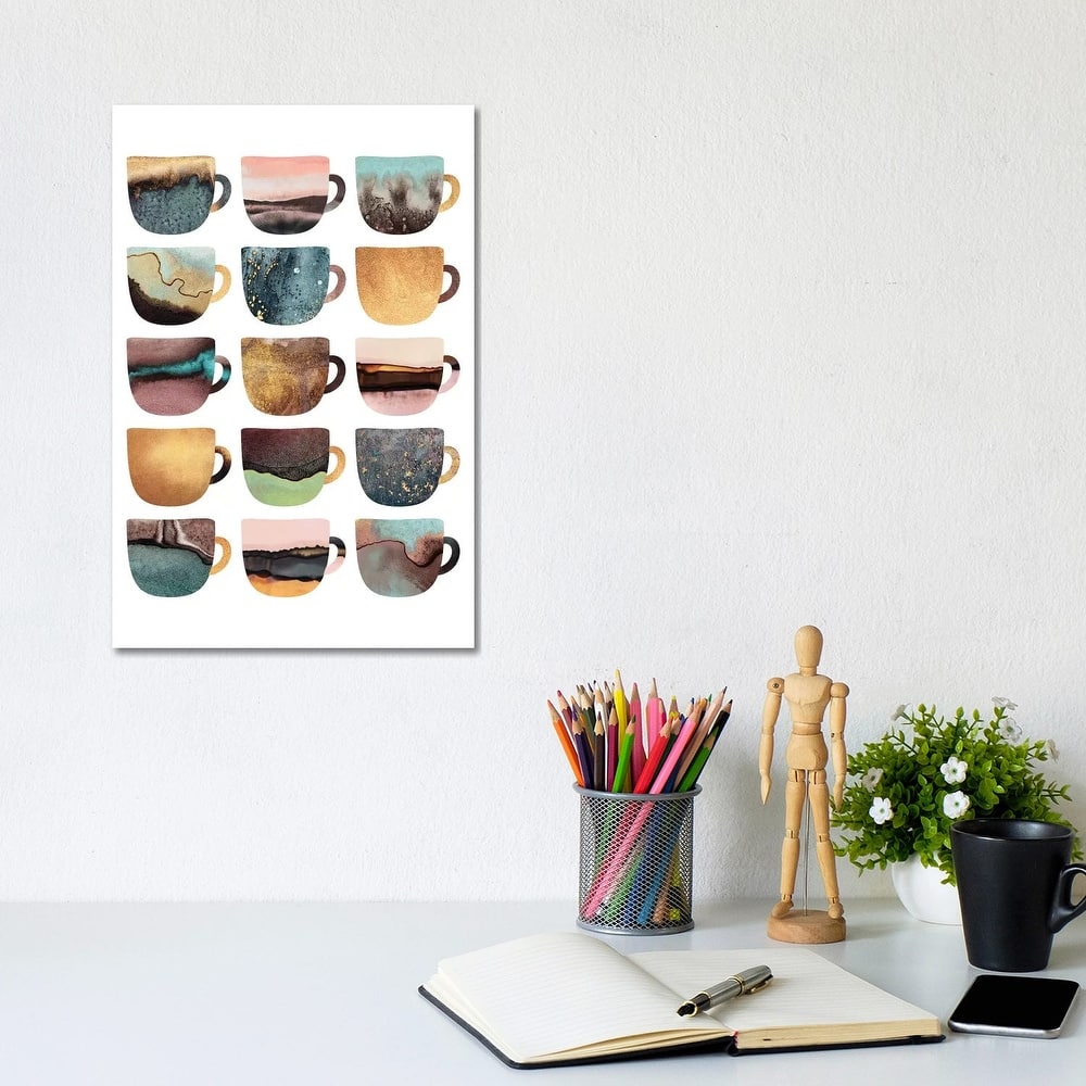 iCanvas "Earthy Coffee Cups" by Elisabeth Fredriksson Canvas Print