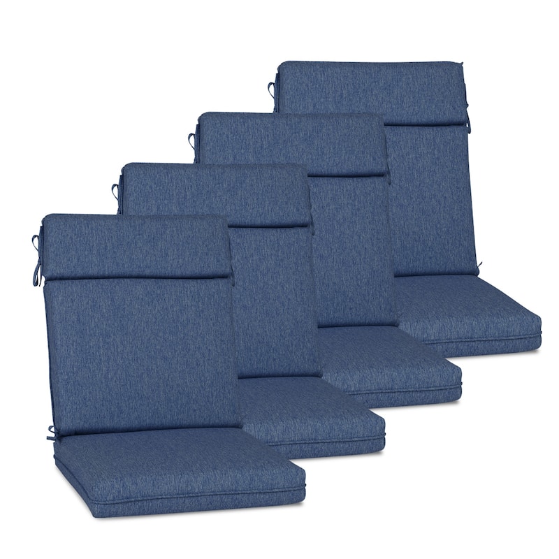 Aoodor Outdoor High Back Dining Chair Cushion Set, 44"x21"x3.2", Set of 4 - 44"x21"x3.2"