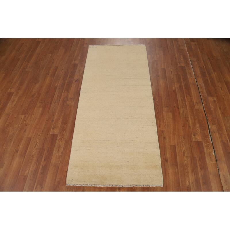 Contemporary Gabbeh Oriental Foyer Rug Hand-Knotted Wool Carpet - 2'7"x 5'10"