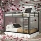 preview thumbnail 13 of 30, Full Over Full Convenient Metal Bunk Bed,Low Bunk Bed With Ladder for Home