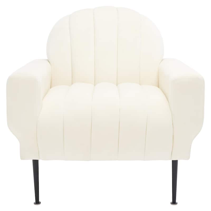 SAFAVIEH Couture Sassa Channel Tufted Accent Chair - 33" W x 34" D x 32" H - 33Wx34Dx32H