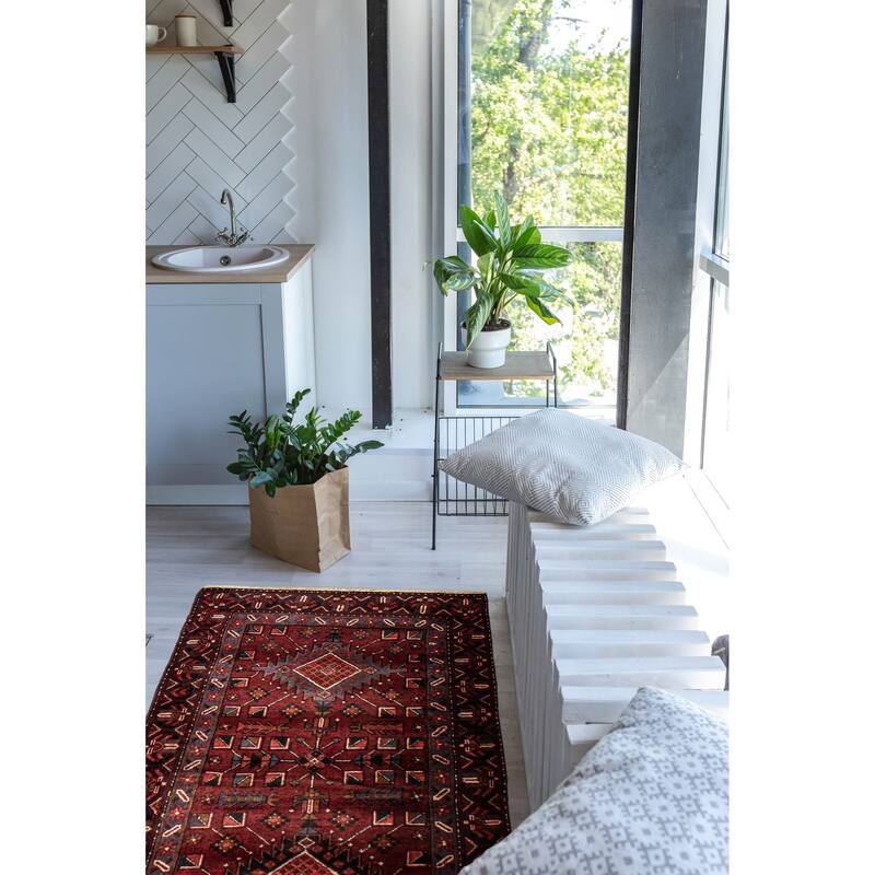 ECARPETGALLERY Hand-knotted Anadol Red Wool Rug - 3'6 x 9'4