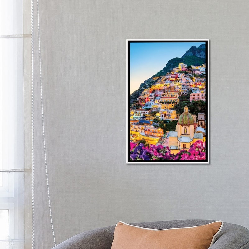 iCanvas "Positano, Church Santa Maria Assunta IV" by Susanne Kremer Framed Canvas Print