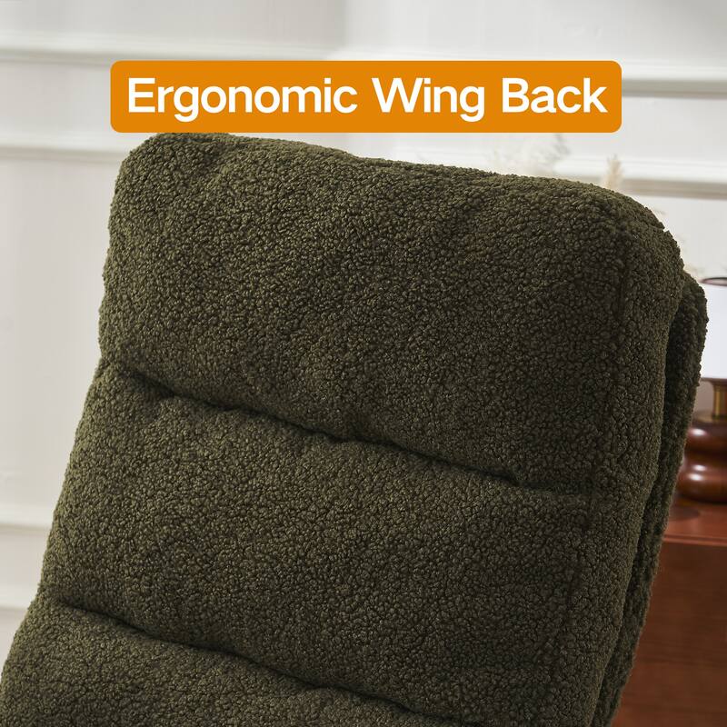 Chichoice Modern Accent Rocking Chair with Footrest, Nursery Glider Rocker with Side Pocket