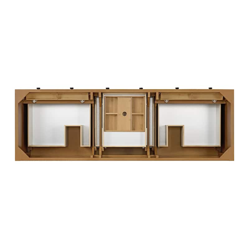 James Martin Vanities 505-V72-3ENC Malibu 72" Free Standing Double