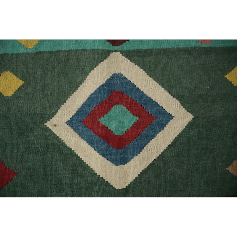 Hand Woven Oriental 100% Wool Carpet Southwestern Modern Multi-Colored Kilim Area Rug - 6' 0'' X 5' 8''