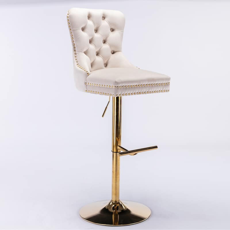 Ostweer Furniture Modern Style Beige Bar Stools Set of 2