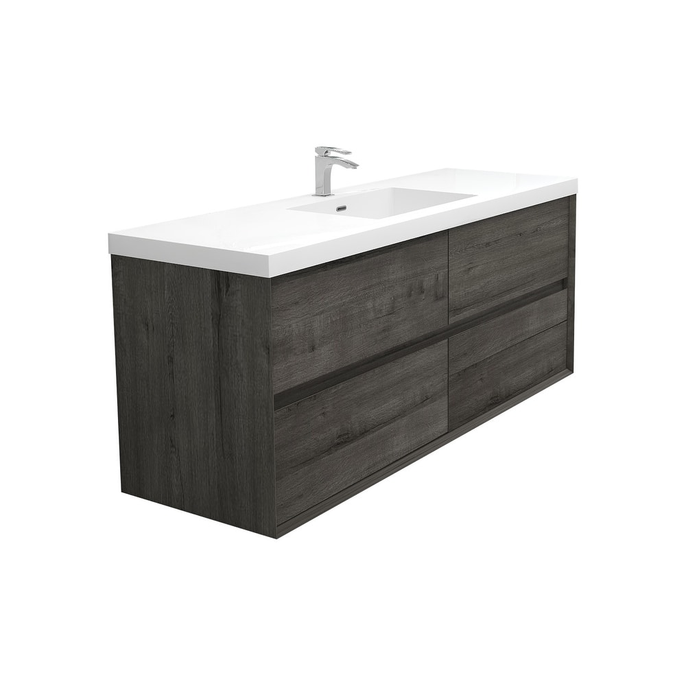 Selina 60" Wall Mounted Vanity with Single Sink - 60