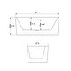 preview thumbnail 13 of 14, Acrylic Freestanding Flat Bottom Soaking Bathtub in White