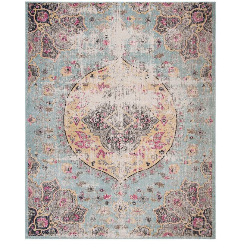 SAFAVIEH Montage Beppina Vintage Indoor/ Outdoor Waterproof Patio Backyard Rug