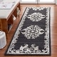 preview thumbnail 39 of 42, SAFAVIEH Handmade Glamour Mirja French Country Scroll Wool Rug 2'3" x 8' Runner - Black/Ivory - Runner