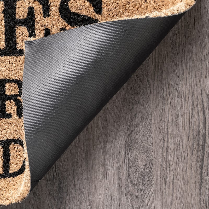 Nuloom Coir Leave Your Shoes and Worries Doormat