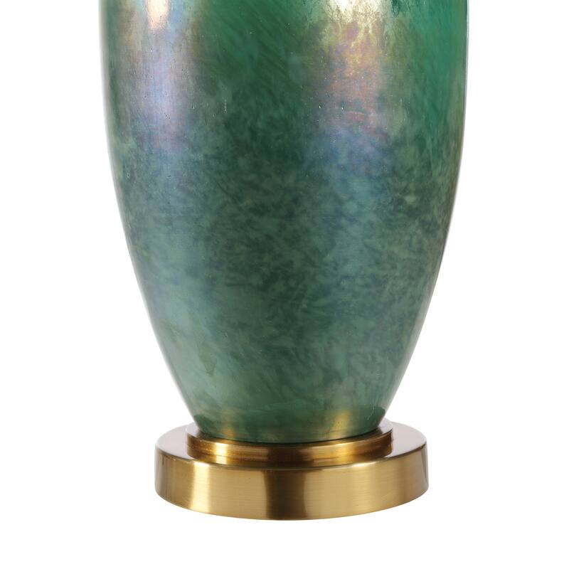 Everren Wave 27.5" Height Table Lamps, Green