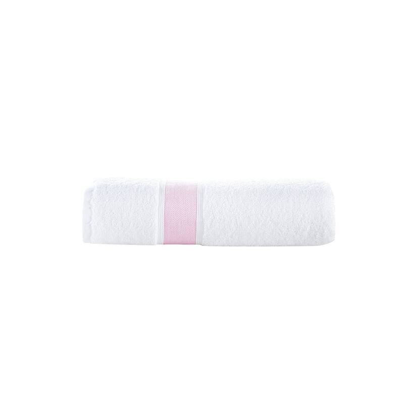 Brooks Brothers Ottoman Rolls Bath Towel - Pink
