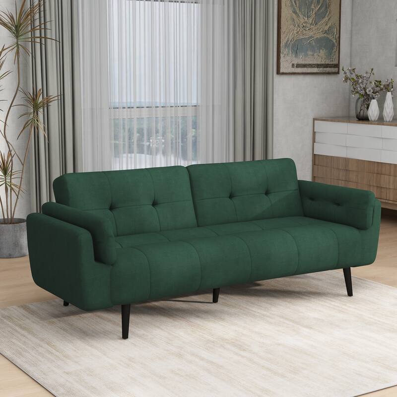 Convertible Futon Sofa Reclining Adjustable Back Couch Bed Sleeper