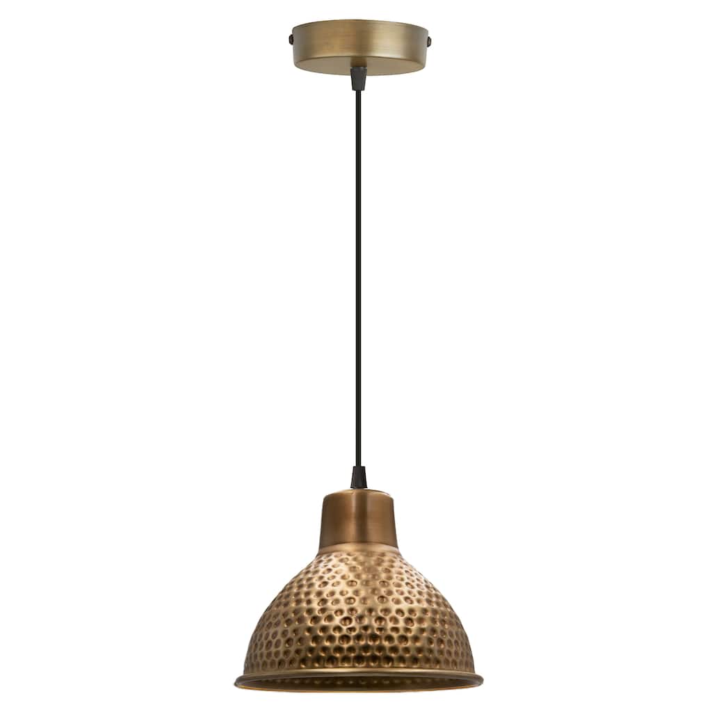 Carbon Loft Valemon 6.5-inch Hammered Metal 1-light Pendant