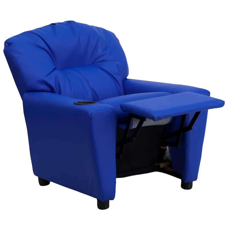 Contemporary Kids Recliner with Cup Holder
