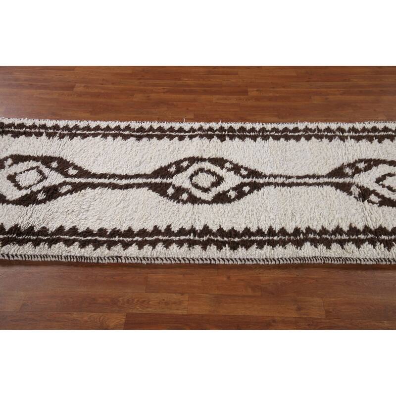 Plush Turkish Anatolian Runner Rug Hand-knotted Wool Carpet - 3'2"x 11'5"