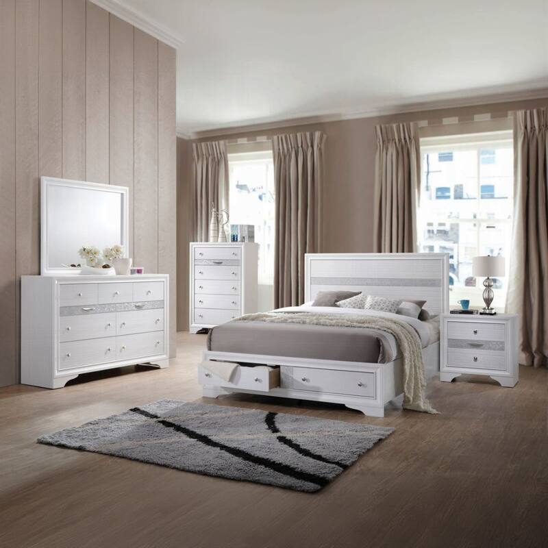 Nightstand with Pullout Jeweler Tray, Solid Wood Sofa Side Table, Storage Cabinet with Wooden Tabletop & 2 Drawers