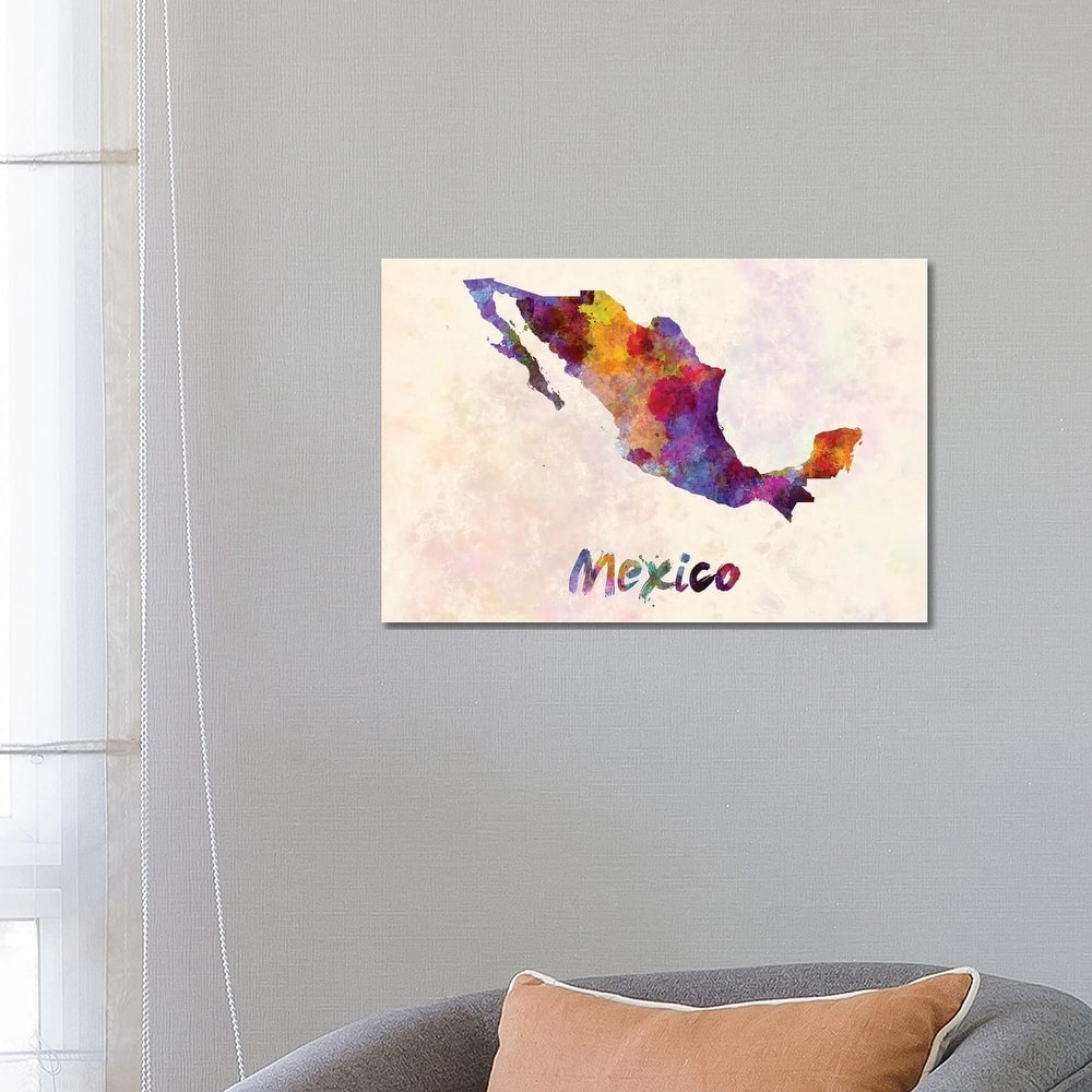 iCanvas "Mexico In Watercolor" by Paul Rommer Canvas Print