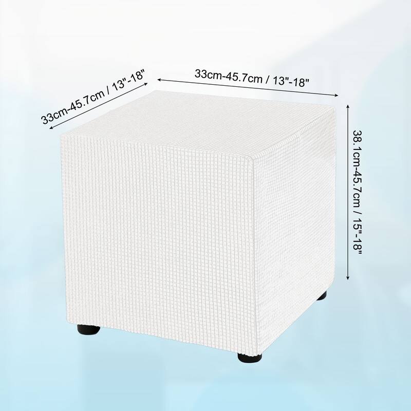 Square Ottoman Cover 18x18x18 inch Polyester Ottoman Slipcovers