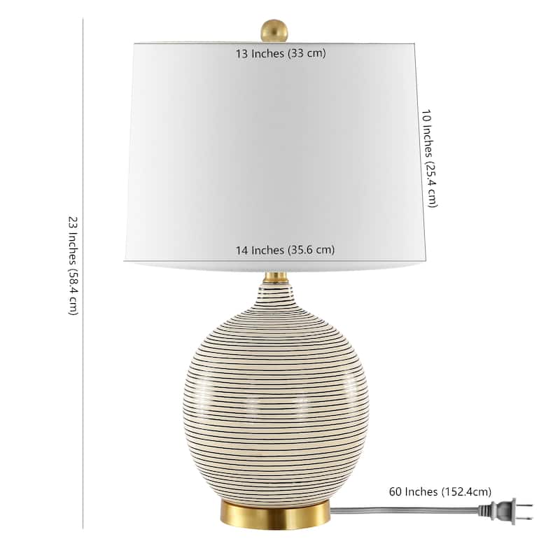 SAFAVIEH Lighting Emmi 23" Table Lamp with Usb - 14" W x 14" D x 23" H - 14Wx14Dx23H