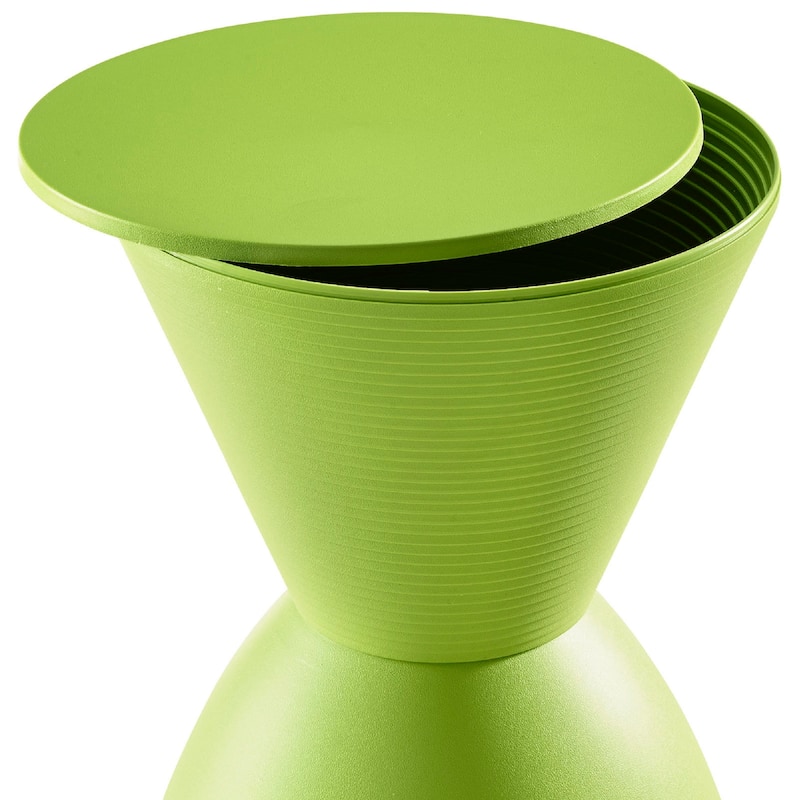 Modway Haste Contemporary/Modern Hourglass Accent Stool in Green