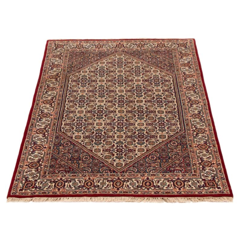 ECARPETGALLERY Hand-knotted Bijar Cream Wool Rug - 4'3 x 6'5