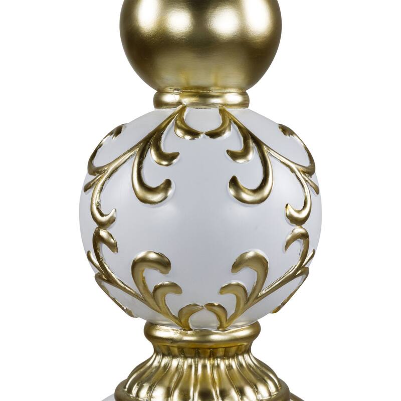 Ball Finial Commercial Size Christmas Decoration 48" - Gold and White