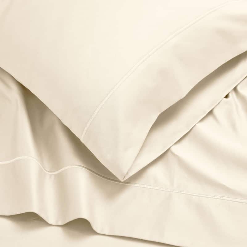 Superior Egyptian Cotton 650 TC Marrow Stitch Embroidery Sheet Set – Luxury Sateen Deep Pocket Bedding