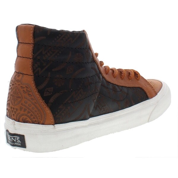 vans brown leather high tops
