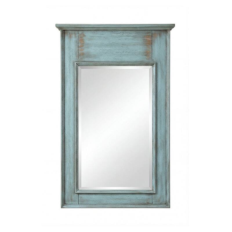 72 Inch Abbeville Double Sink Bathroom Vanity - Distressed Blue Farmhouse Style