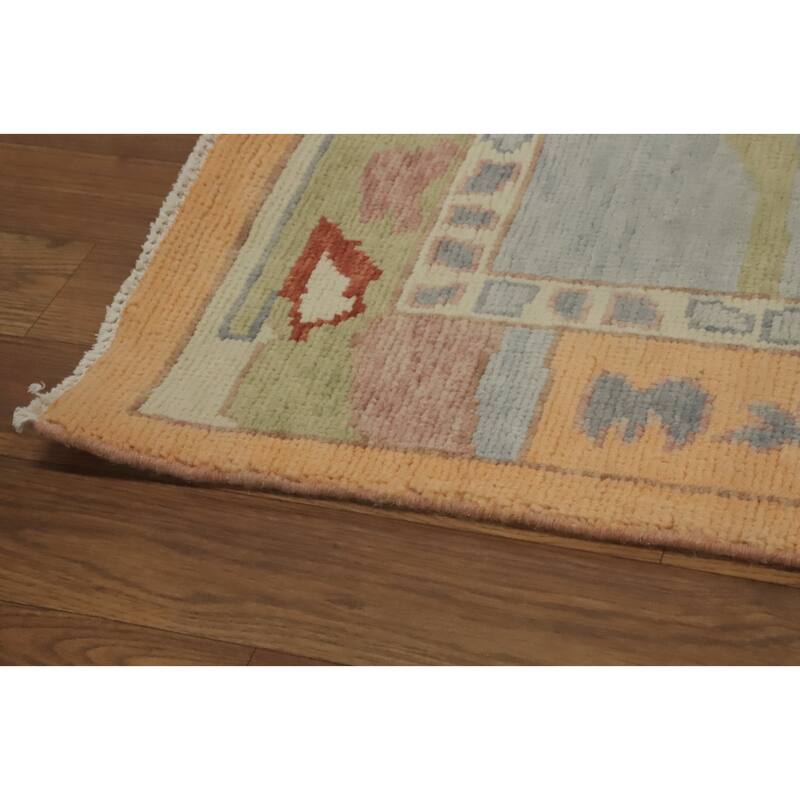 Vegetable Dye Gabbeh Turkish Area Rug Geometric Carpet - 9' 9'' X 8' 2''