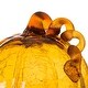 preview thumbnail 20 of 26, Glitzhome Amber Crackle Handblown Decorative Glass Pumpkins