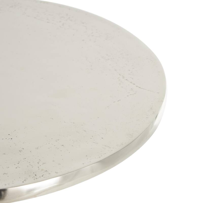 Gold or Silver Aluminum Metal Tree Side End Accent Table with Branch Inspired Bases (Set of 3)