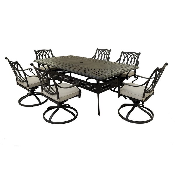 Marina Marieville 7 Piece outdoor Aluminum Dining Set. Opens flyout.